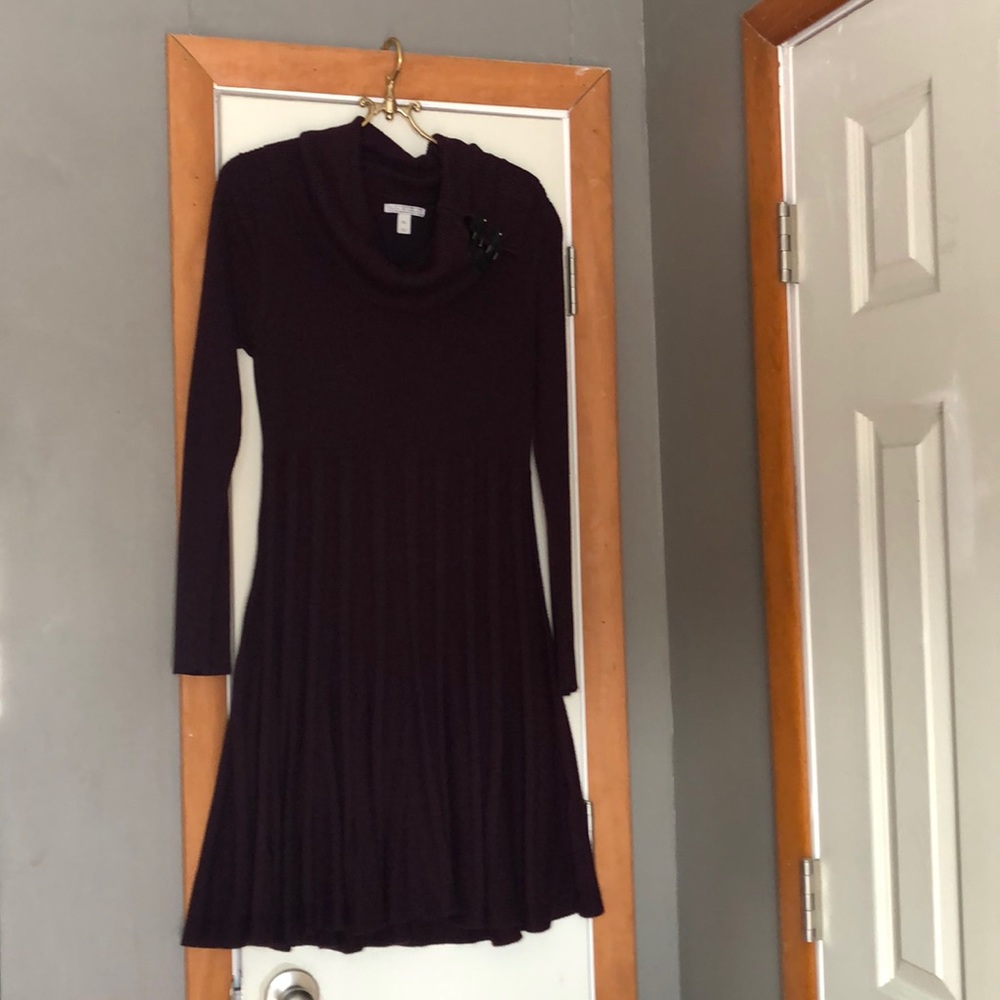 Plum/purple Cowl Neck Sweater Dress XL